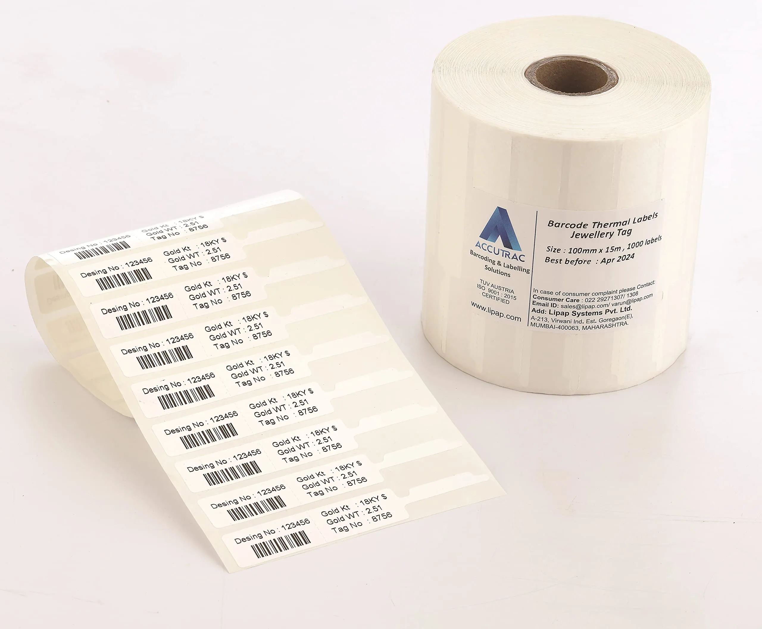 Barcode Sticker 82mmX13mm PVC (1 Roll = 1000pcs)