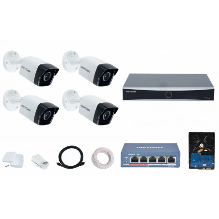 Hikvision 4 Unit IP Camera Package Price in Bangladesh