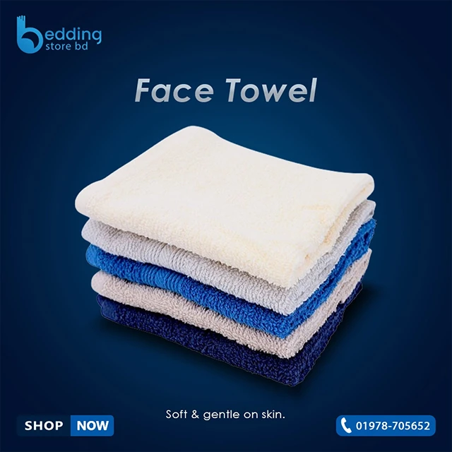 Soft & Absorbent Face Towel – Gentle on Skin | Bedding Store BD